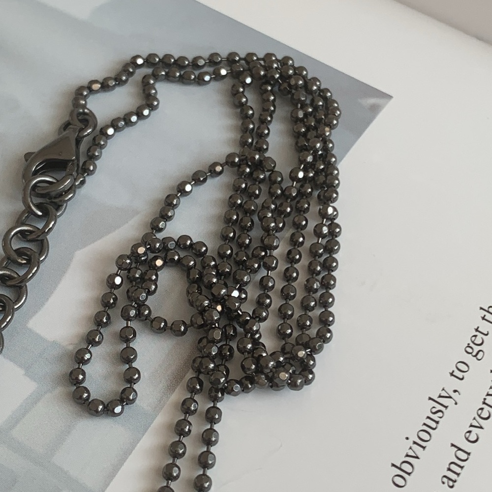 🔥❤️🔥 Brunello Cucinelli Monili Chain Beaded Necklace W/Sparkly Pendant 🔥❤️🔥 - Picture 3 of 13